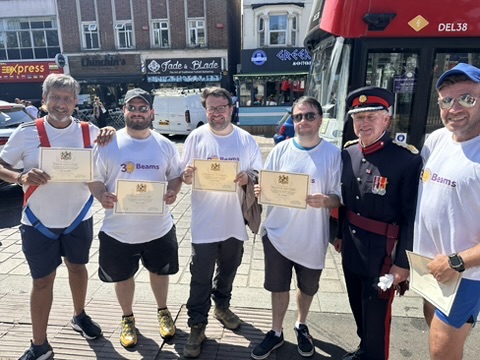 Rags Sandhu and fellow participants at the finish